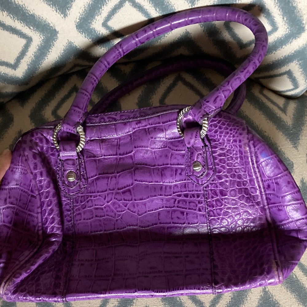 Judith Ripka Purple Embossed Women's Bag - Picture 3 of 9